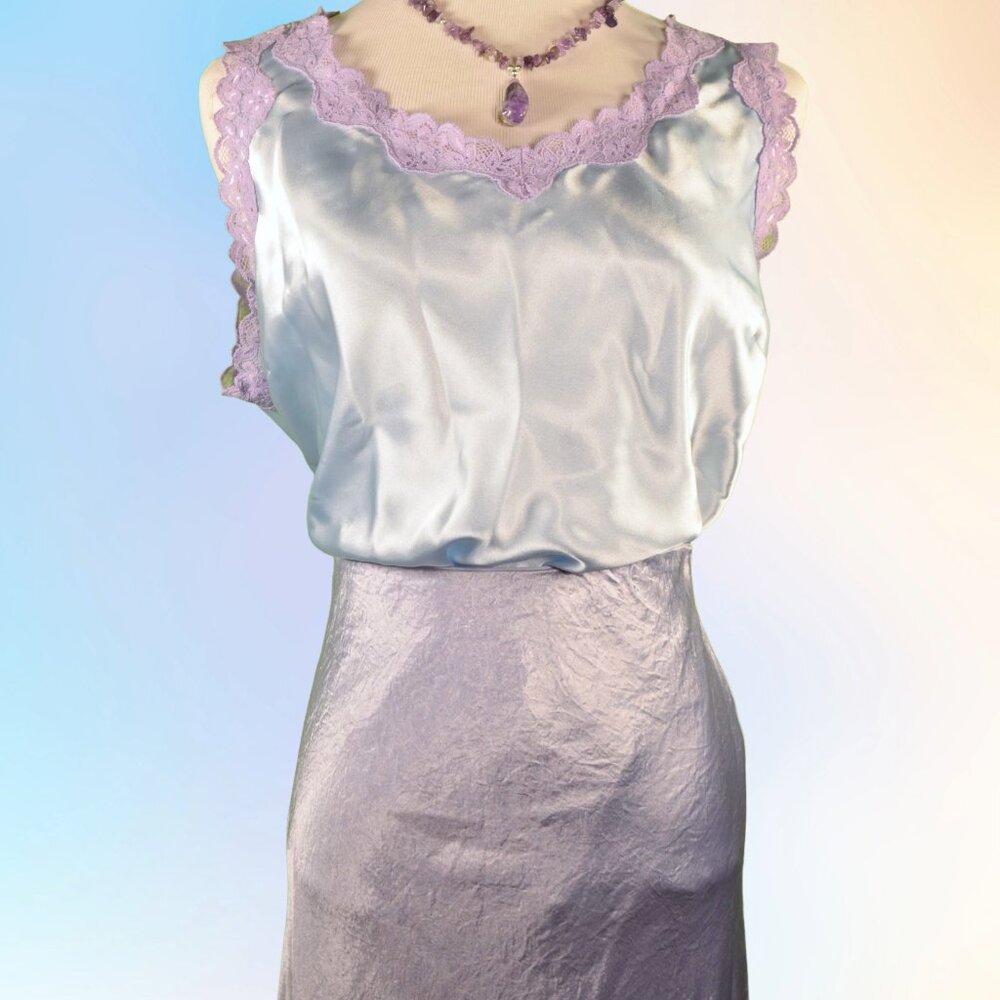 Vintage Lace Cami purple and blue